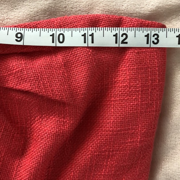 J.Crew Coral & Gold Strapless Dress - Picture 9 of 11